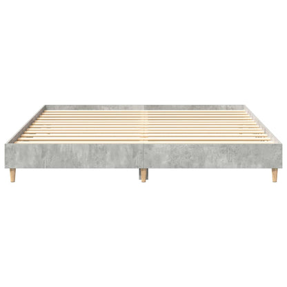 Concrete Grey Engineered Wood Bed Frame 180x200cm - No Mattress