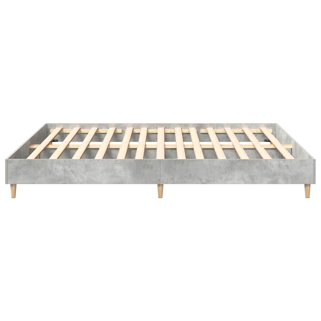 Concrete Grey Engineered Wood Bed Frame 180x200cm - No Mattress
