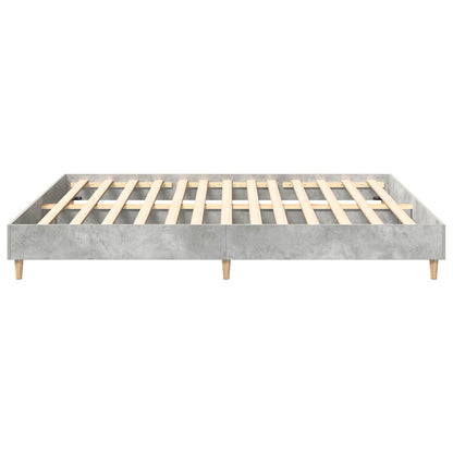 Concrete Grey Engineered Wood Bed Frame 180x200cm - No Mattress