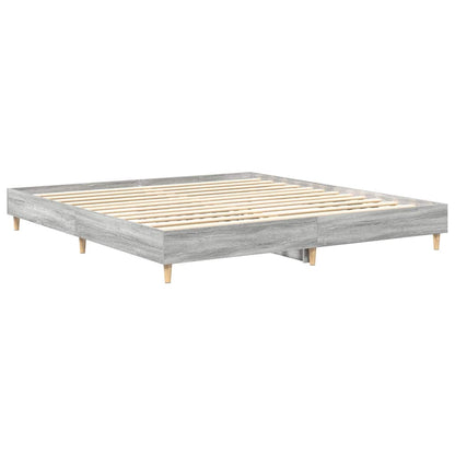 Grey Sonoma 180x200cm Bed Frame, Engineered Wood, No Mattress