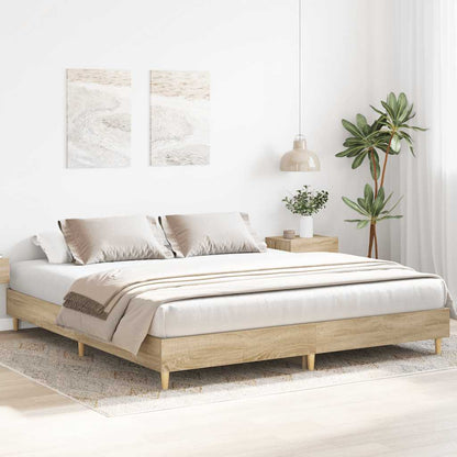 Sonoma Oak Engineered Wood Bed Frame 160x200cm - No Mattress