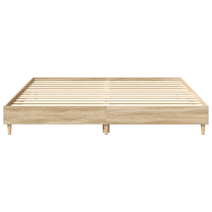 Sonoma Oak Engineered Wood Bed Frame 160x200cm - No Mattress