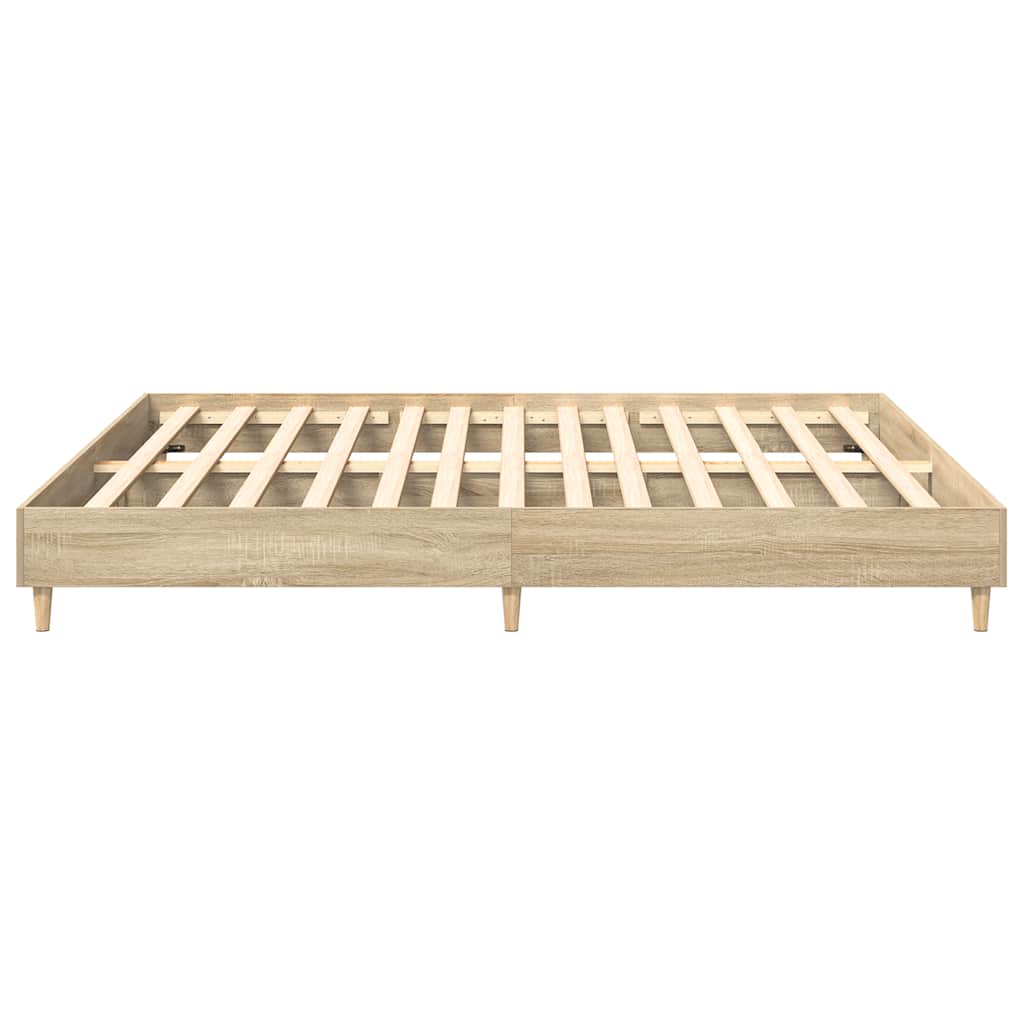 Sonoma Oak Engineered Wood Bed Frame 160x200cm - No Mattress