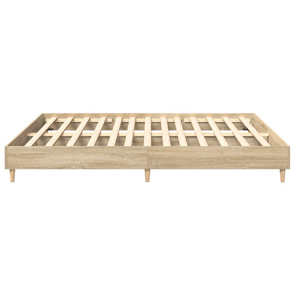 Sonoma Oak Engineered Wood Bed Frame 160x200cm - No Mattress