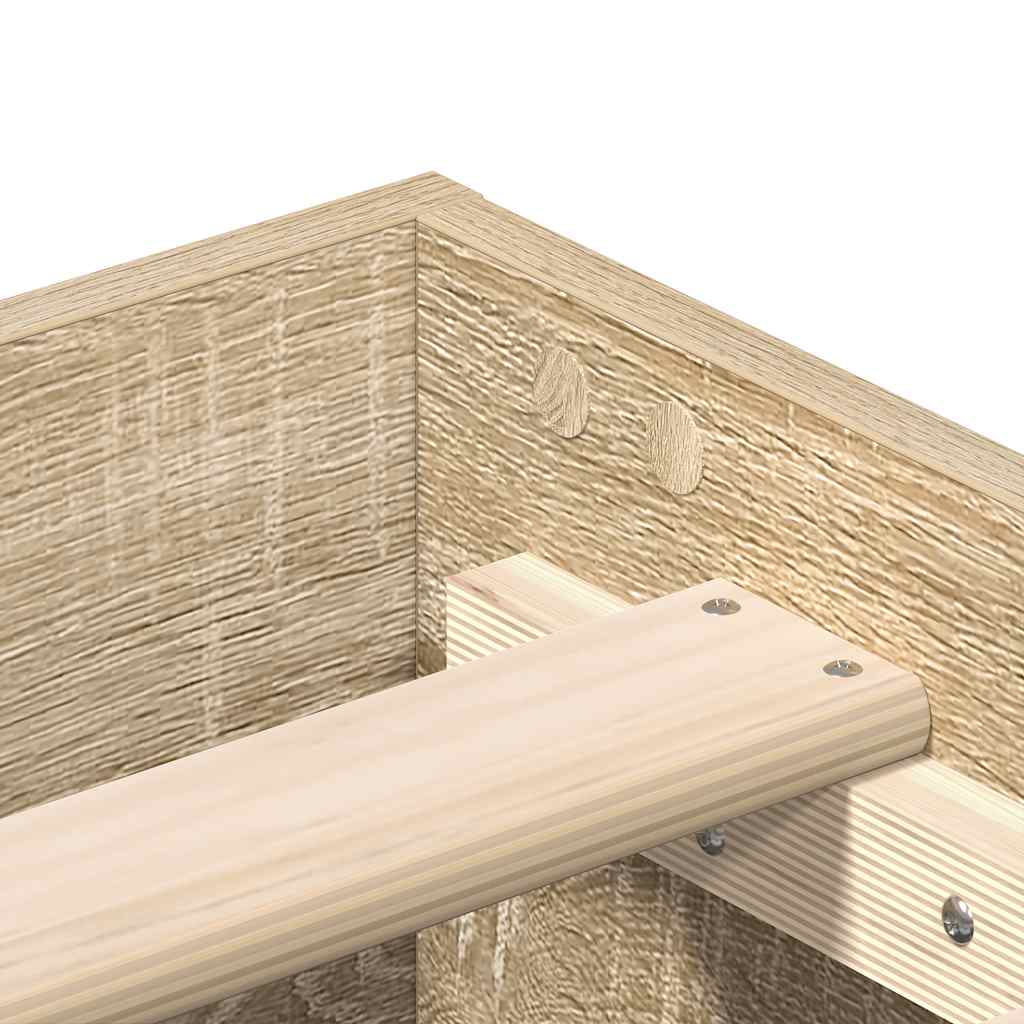 Sonoma Oak Engineered Wood Bed Frame 160x200cm - No Mattress