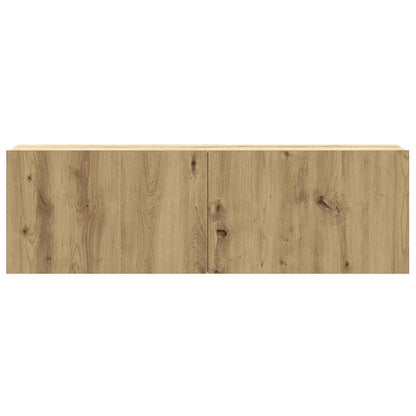 2 Piece TV Cabinet Set Wall-mounted Artisan Oak Engineered Wood