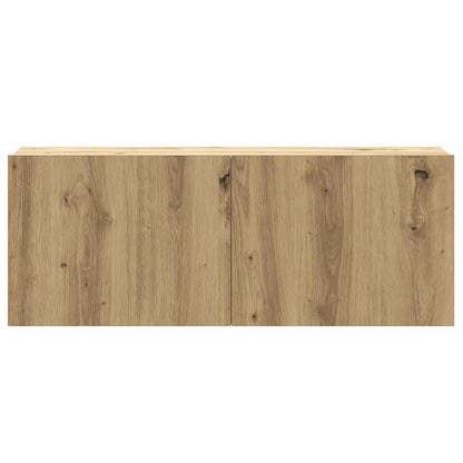 2 Piece TV Cabinet Set Wall-mounted Artisan Oak Engineered Wood
