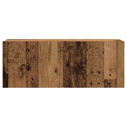 7 Piece TV Cabinet Set Wall-mounted Old Wood Engineered Wood