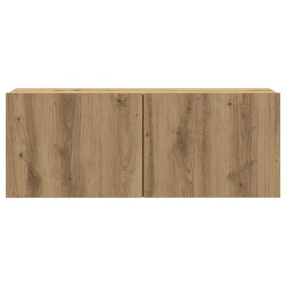 7 Piece TV Cabinet Set Wall-mounted Artisan Oak Engineered Wood