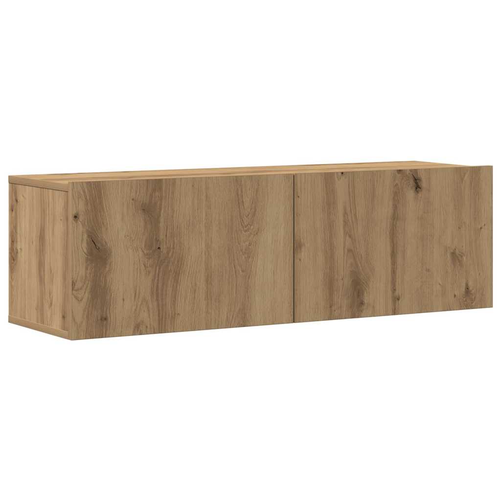 7 Piece TV Cabinet Set Wall-mounted Artisan Oak Engineered Wood