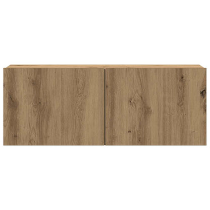 7 Piece TV Cabinet Set Wall-mounted Artisan Oak Engineered Wood