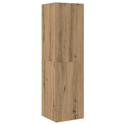 4 Piece TV Cabinet Set Wall-mounted Artisan Oak Engineered Wood