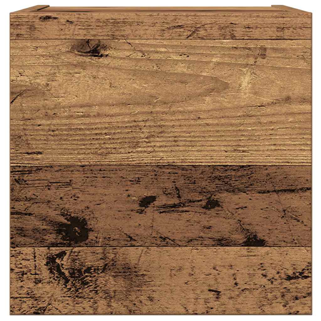 4 Piece TV Cabinet Set Wall-mounted Old Wood Engineered Wood