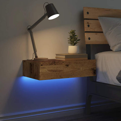 Rustic Bedside Cabinet, Engineered Old Wood, 60x35 cm