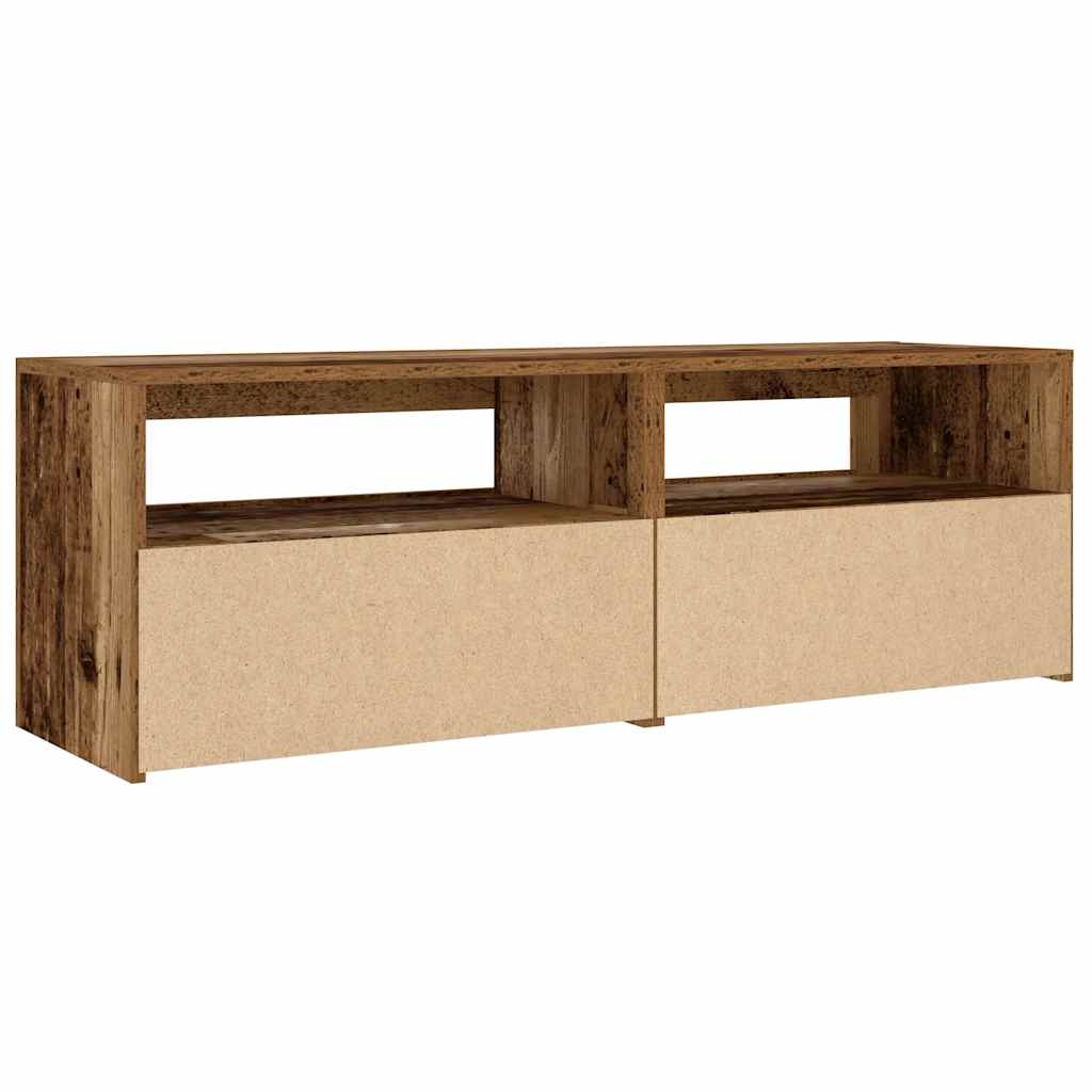 Old Wood LED Bedside Cabinets 2pcs - 60x35x40 cm