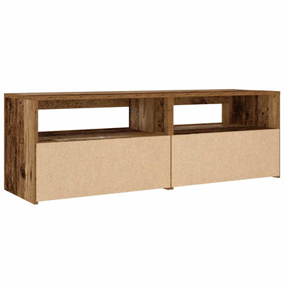 Old Wood LED Bedside Cabinets 2pcs - 60x35x40 cm