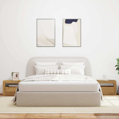 2-Piece Artisan Oak Bedside Cabinets with LEDs, 60x35x40 cm