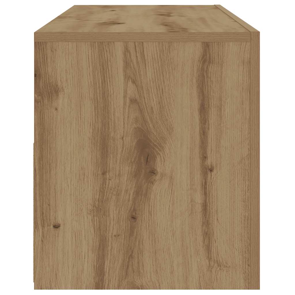 2-Piece Artisan Oak Bedside Cabinets with LEDs, 60x35x40 cm
