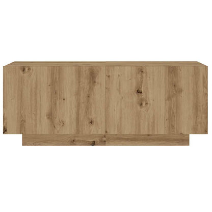 TV Cabinet with LED Lights Artisan Oak 260x35x40 cm Engineered Wood