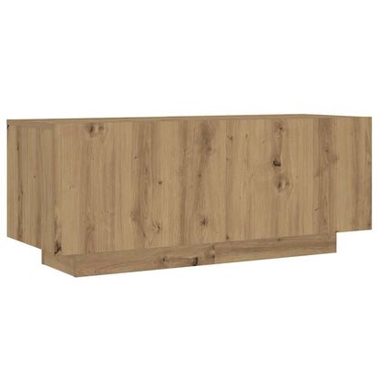 TV Cabinet with LED Lights Artisan Oak 300x35x40 cm Engineered Wood