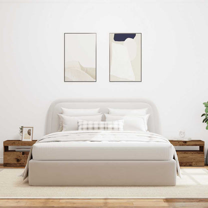 LED Bedside Cabinet, Old Wood Finish, 60x35x40 cm, Engineered Wood