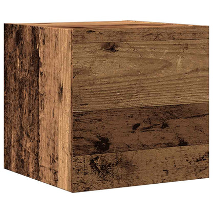 5 Piece TV Cabinet Set Wall-mounted Old Wood