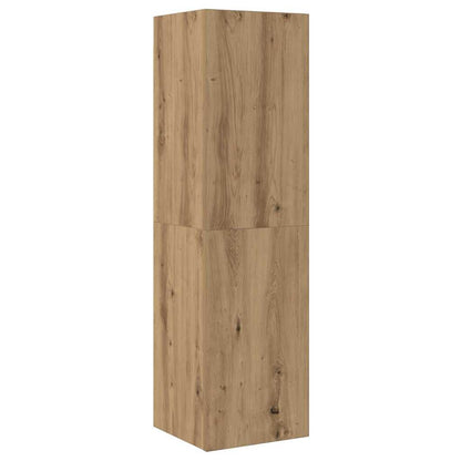 7 Piece TV Cabinet Set Wall-mounted Artisan Oak Engineered Wood