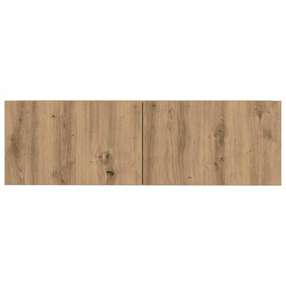4 Piece TV Cabinet Set Wall-mounted Artisan Oak Engineered Wood