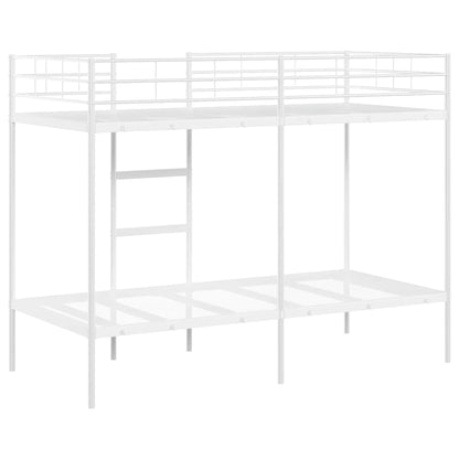 Bunk Bed without Mattress White 100x190 cm Steel