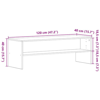 TV Cabinet Black Oak 120x40x40 cm Engineered Wood