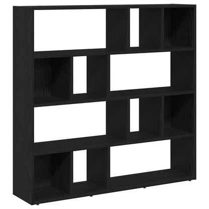 Black Oak Book Cabinet & Room Divider - 105x24x102 cm