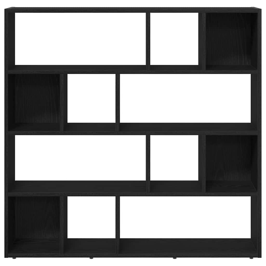 Black Oak Book Cabinet & Room Divider - 105x24x102 cm