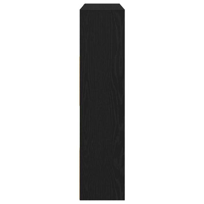Black Oak Book Cabinet & Room Divider - 105x24x102 cm