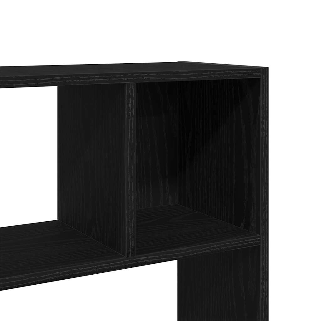 Black Oak Book Cabinet & Room Divider - 105x24x102 cm