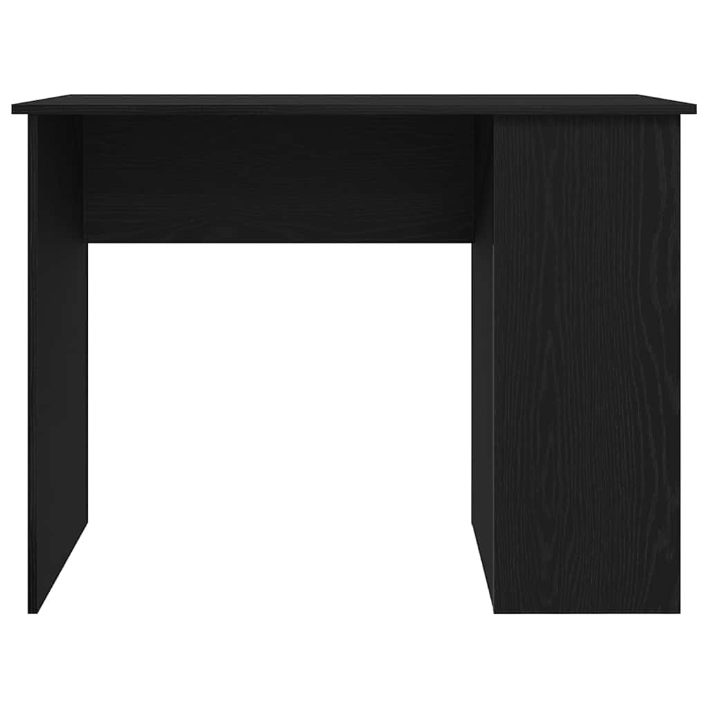 Sleek Black Oak Desk - 100x55x75 cm, Durable Engineered Wood