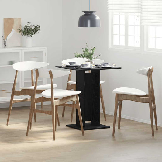 Black Oak Bistro Table - 60x60x75 cm Engineered Wood