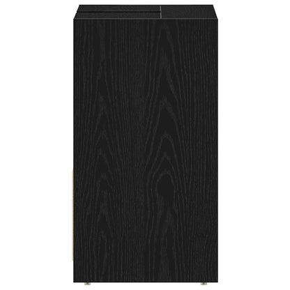 Black Oak Bathroom Cabinet 60x33x61 cm - Engineered Wood