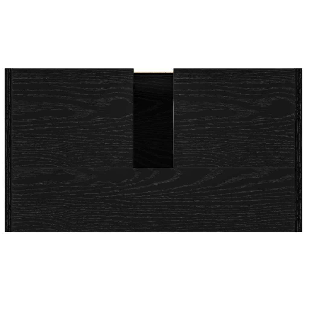 Black Oak Bathroom Cabinet 60x33x61 cm - Engineered Wood