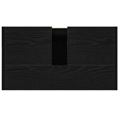 Black Oak Bathroom Cabinet 60x33x61 cm - Engineered Wood