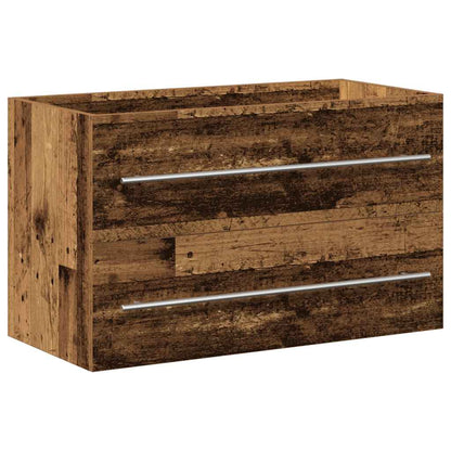 Rustic Engineered Wood Bathroom Sink Cabinet, 80x38.5x48 cm