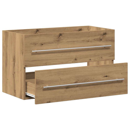 Artisan Oak Bathroom Sink Cabinet 80cm - Engineered Wood