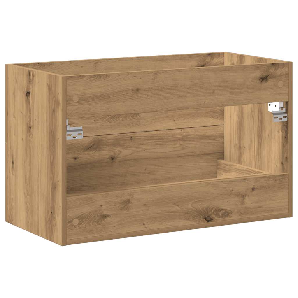 Artisan Oak Bathroom Sink Cabinet 80cm - Engineered Wood