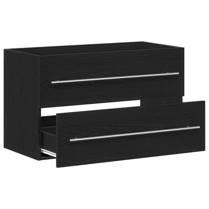Black Oak Bathroom Sink Cabinet, 80x38.5x48 cm, Engineered Wood