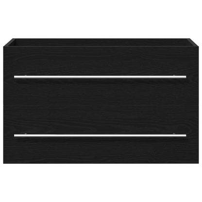 Black Oak Bathroom Sink Cabinet, 80x38.5x48 cm, Engineered Wood