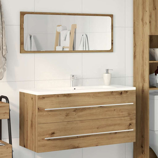 Artisan Oak Bathroom Sink Cabinet, 100x38.5x48 cm, Engineered Wood