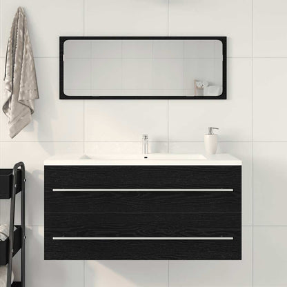 Black Oak Bathroom Sink Cabinet 100x38.5x48cm - Engineered Wood