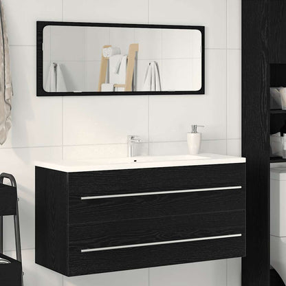 Black Oak Bathroom Sink Cabinet 100x38.5x48cm - Engineered Wood