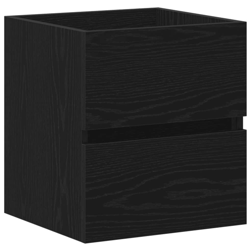 Black Oak Bathroom Sink Cabinet - 41x38.5x45 cm Engineered Wood