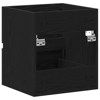 Black Oak Bathroom Sink Cabinet - 41x38.5x45 cm Engineered Wood