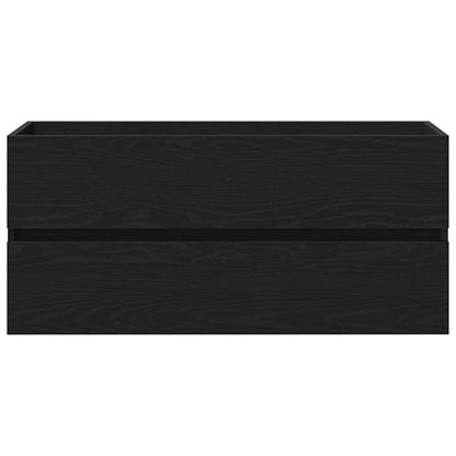 Black Oak Sink Cabinet - 100x38.5x45 cm Engineered Wood